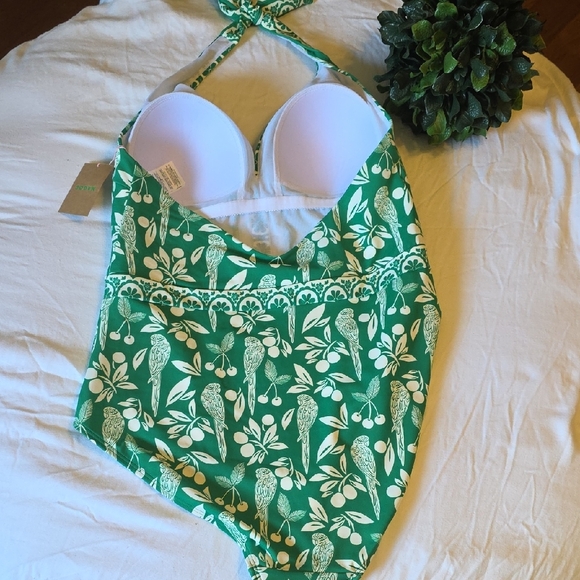 Boden Green Floral One Piece Swimsuit - Picture 5 of 7
